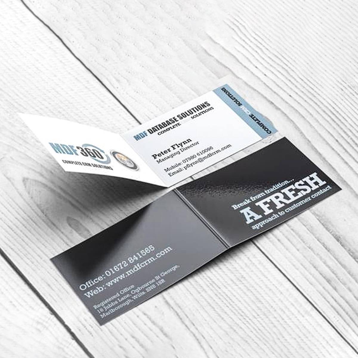 Folded Business Card Printing Add Effects Spot Uv