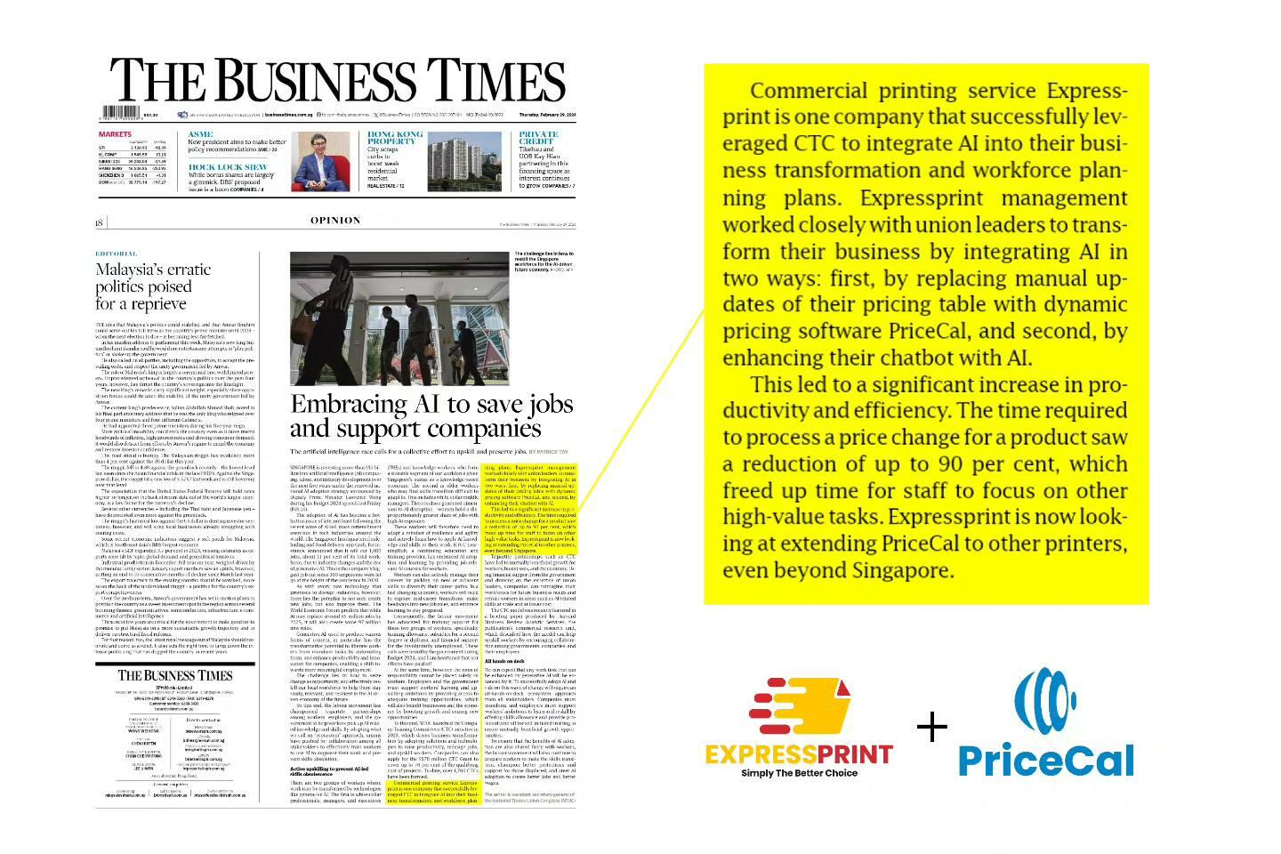 expressprint uses ai for print calculation